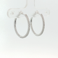 Diamond Hoop Earrings in White Gold Regard Jewelry Austin Texas