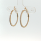 Diamond Pave Hoop Earrings in Yellow Gold Regard jewelry Austin Texas