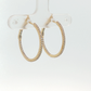 Diamond Pave Hoop Earrings in Yellow Gold Regard jewelry Austin Texas