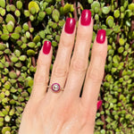 Load image into Gallery viewer, 18K YG.49ct Rose Cut Diamond.60tcw Ruby &amp;.06tcw Diamond Ring
