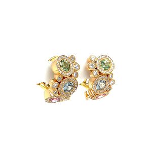 18K YG TIVOL Pastel 3tcw Sapphire & 1.55cw Diamond Bubble