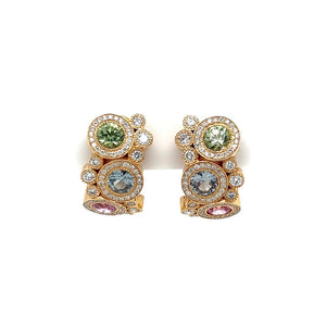 18K YG TIVOL Pastel 3tcw Sapphire & 1.55cw Diamond Bubble