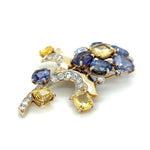 Load image into Gallery viewer, Cartier Sapphire and Diamond Flower Brooch Regard Jewelry Austin Texas
