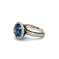 18K WG LUGANO 8.58ct Rnd Sapphire GIA, 1.75tcw RBC Diamond & 1.45tcw Sapphire Custom Ring 10.0g Regard Jewelry Austin Texas