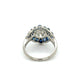 Platinum 2.61ct Transitional Diamond & 8.12tcw Buff Top Sapphire Filigree Ring Regard Jewelry Austin Texas