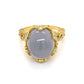 18K YG Stambolian 12ct Blue Chalcedony & .69tcw Diamond Ring 10.2g Regard Jewelry Austin Texas