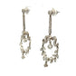 Platinum 3.50tcw Diamond Open Circle Leaf DropEarrings Regard Jewelry Austin Texas