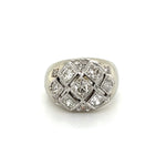 Load image into Gallery viewer, 14K WG Scattered Old Cut 1.40tcw Diamond 14mm Dome Ring Regard Jewelry Austin Texas
