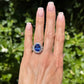 18K WG 8.10ct Oval Sapphire GIA & 1.20tcw RBC Diamond Ring Regard Jewelry Austin Texas