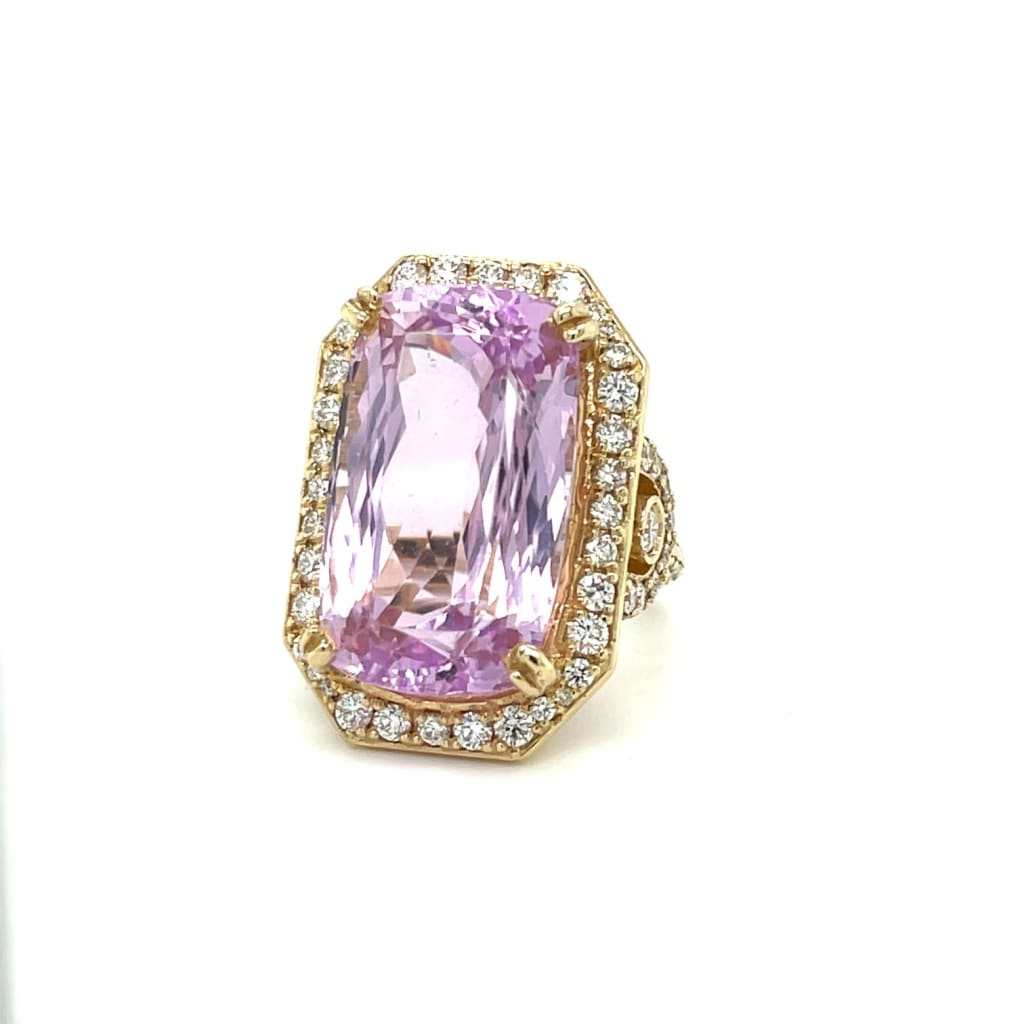 40ct Kunzite and Diamond Ring at Regard Jewelry in Austin TX