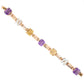 18K Yellow Gold Vintage Aquamarine, Amethyst & Citrine  Bracelet | Regard Jewelry Austin Jewelry