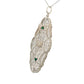 14KWG Art Deco Filigree .02ct Diamond & Green Stone Navette Pendant Necklace 7.0g Regard Jewelry Austin Texas