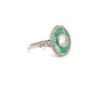 Platinum Art Deco 1.71tcw Diamond & Emerald Ring 4.8g, s7.75 at Regard Jewelry in Austin, Texas