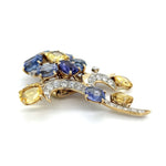 Load image into Gallery viewer, Cartier Sapphire and Diamond Flower Brooch Regard Jewelry Austin Texas
