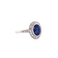 Platinum Art Deco 2.51ct Oval Sapphire GIA NO Heat, Ceylon Diamond Ring Regard Jewelry Austin Texas