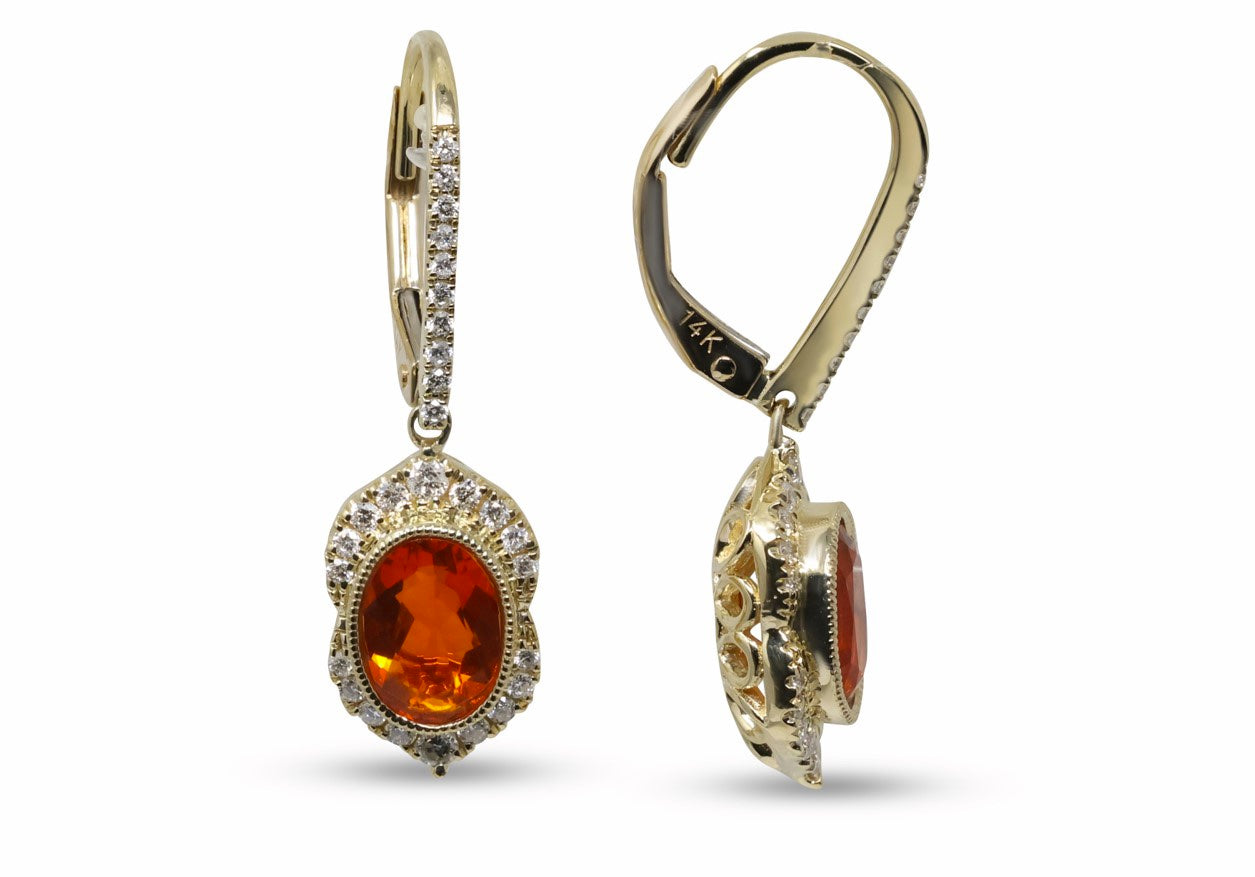 Mexican Fire Opal Earrings Regard Jewelry Austin, Texas