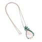 18K White Gold Opal, Emerald & Diamond Pendant