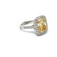 6 Carat Fancy Yellow Diamond Ring Regard Jewelry Austin Texas.