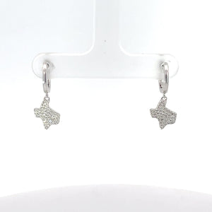 Diamond Texas Dangle Earrings in 14K White & Yellow Gold