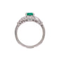 1950's Platinum .55ct Sqyare Emerald & .45tcw Diamond Ring Regard Jewelry Austin Texas