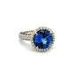 18K WG LUGANO 8.58ct Rnd Sapphire GIA, 1.75tcw RBC Diamond & 1.45tcw Sapphire Custom Ring 10.0g Regard Jewelry Austin Texas