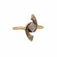 14K YG Victorian 3 Diamond .50tcw Engraved Ring 3.0g Regard Jewelry Austin Texas