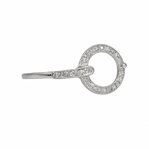 Platinum on 14K Art Deco French .17tcw OEC Diamond Stick Pin Ring 2.0g Regard Jewelry Austin Texas