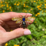 Load image into Gallery viewer, Cartier Plique A Jour Wings Bee Brooch Regard Jewelry Austin, Texas
