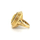 18K Yellow Gold Greek Dolphins on Rock Crystal Oval Ring Regard Jewelry Austin Texas