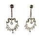 Platinum 3.50tcw Diamond Open Circle Leaf DropEarrings Regard Jewelry Austin Texas