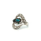 Platinum .55ct Brazilian Paraiba Tourmaline GIA, Onyx, Emerald & 1.15tcw OEC Diamond Snake Serpent Ring Regard Jewelry Austin Texas