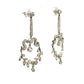 Platinum 3.50tcw Diamond Open Circle Leaf DropEarrings Regard Jewelry Austin Texas
