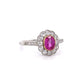 Platinum Art Deco .60ct GIA Purplish Pink Sapphire & .32tcw Diamond Ring Regard Jewelry Austin Texas