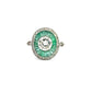 Platinum Art Deco 1.71tcw Diamond & Emerald Ring 4.8g, s7.75 at Regard Jewelry in Austin, Texas
