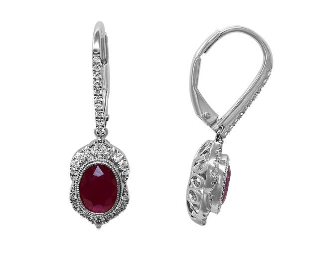 Ruby and Diamond Earrings Regard Jewelry Austin, Texas