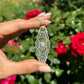 14KWG Art Deco Filigree .02ct Diamond & Green Stone Navette Pendant Necklace 7.0g Regard Jewelry Austin Texas