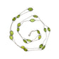 40" Platinum Oval Peridot Set In Hand Link Chain Necklace Regard Jewelry Austin Texas