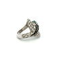 Platinum .55ct Brazilian Paraiba Tourmaline GIA, Onyx, Emerald & 1.15tcw OEC Diamond Snake Serpent Ring Regard Jewelry Austin Texas