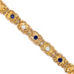 Edwardian 18K Yellow Gold Sapphire & Diamond Bracelet