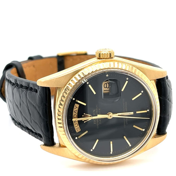 Black Dial Presidents Rolex Watch at Regard Jewelry in