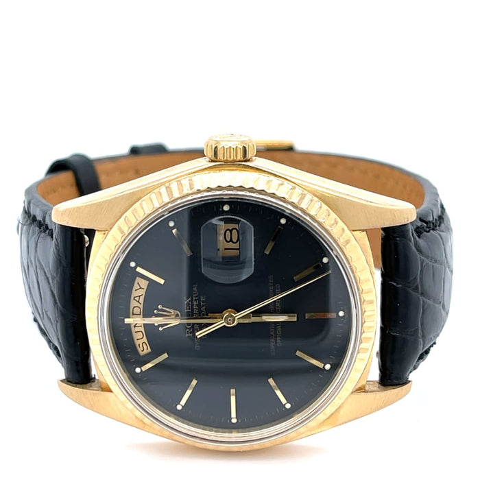Black Dial Presidents Rolex Watch at Regard Jewelry in