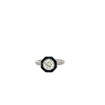 Load image into Gallery viewer, Blue Sapphire Octagon Ring With Diamonds
