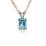 Load image into Gallery viewer, Blue Topaz Pendant set in 14k White Gold at Regard Jewelry
