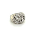 Load image into Gallery viewer, 14K WG Scattered Old Cut 1.40tcw Diamond 14mm Dome Ring Regard Jewelry Austin Texas
