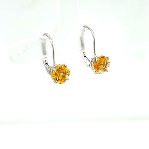 Citrine Earrings 14K White Gold at Regard Jewelry in Austin
