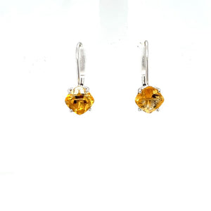 Citrine Earrings 14K White Gold at Regard Jewelry in Austin