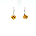 Load image into Gallery viewer, Citrine Earrings 14K White Gold at Regard Jewelry in Austin
