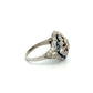 Platinum European Cut Diamond &Sapphire Filigree Ring | Regard Jewelry Austin Texas