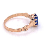 Load image into Gallery viewer, 9K Victorian 1.51ct NO HEAT Sapphire Ring Regard Jewelry Austin Texas
