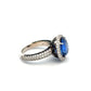 18K WG LUGANO 8.58ct Rnd Sapphire GIA, 1.75tcw RBC Diamond & 1.45tcw Sapphire Custom Ring 10.0g Regard Jewelry Austin Texas